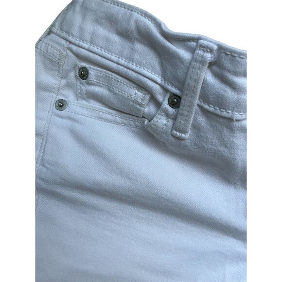 Gap Girlfriend White Denim Jeans Size 25 Stretch Cotton Blend - Picture 2 of 4